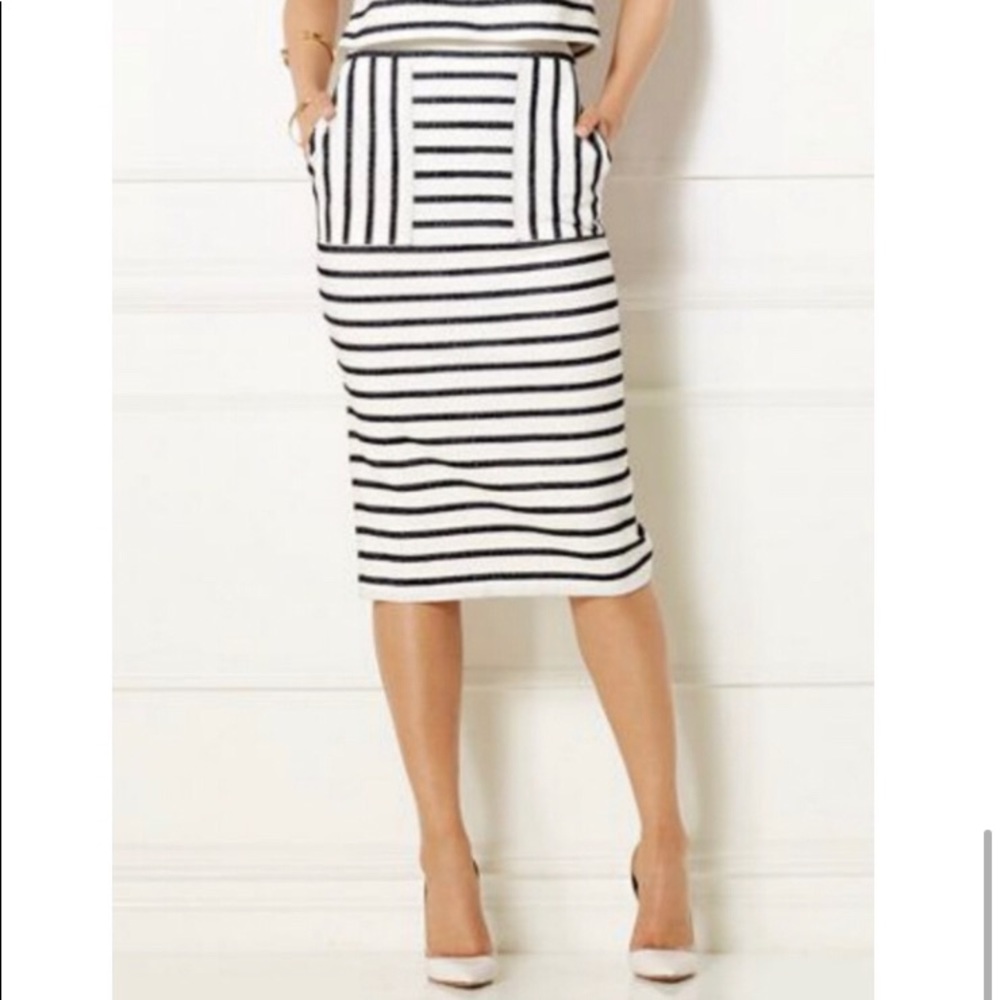 Eva Mendes for NY and Co. Striped Pencil Skirt